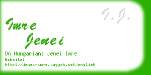 imre jenei business card